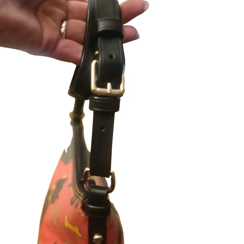 Dooney & Bourke Scottie Dog Print Red Coated Canvas Hobo‎ Shoulder Bag - Picture 8 of 11